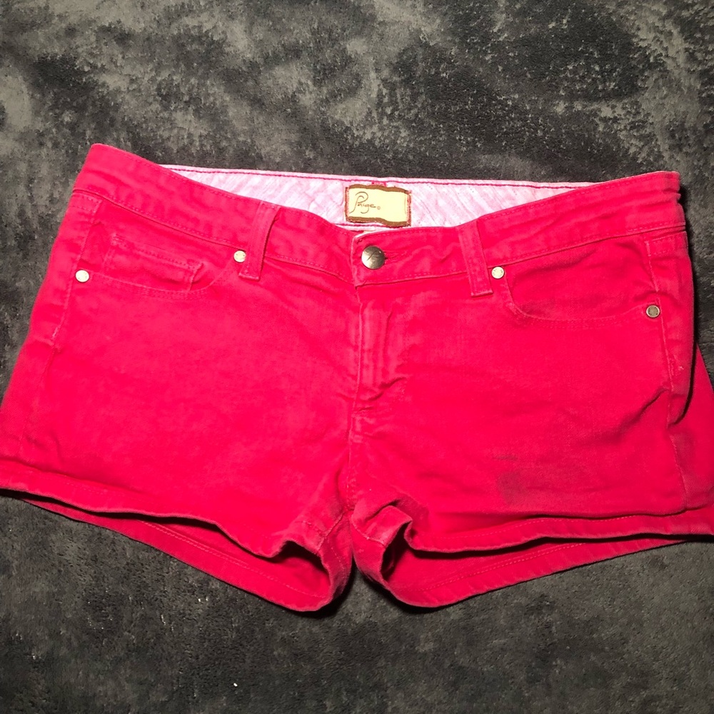 pink “ paige” shorts size 30